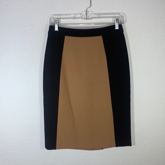 Halogen Black and Brown Color Block Pencil Skirt Size 0 - Picture 9 of 9